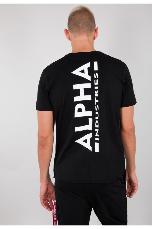 ALPHA INDUSTRIES T-shirt Backprint black