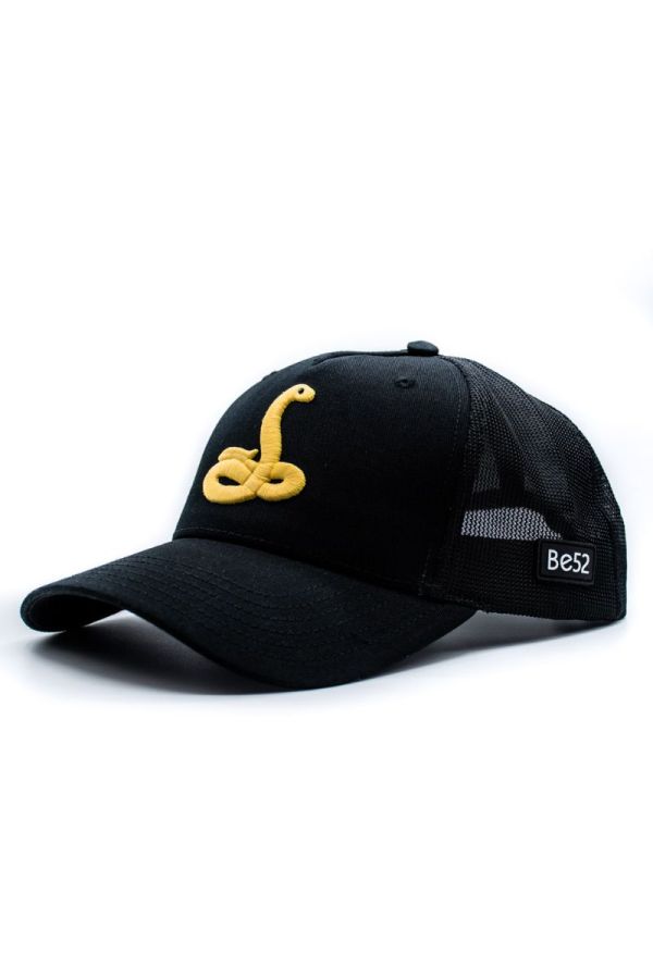BE52 Czapka Snake Cap Premium black/yellow