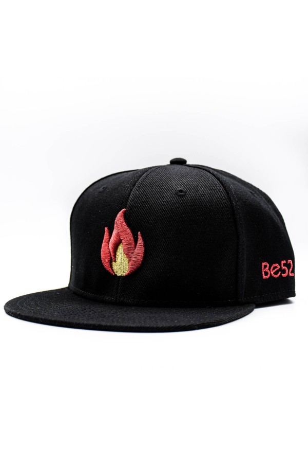 BE52 czapka Snapback Flame Black