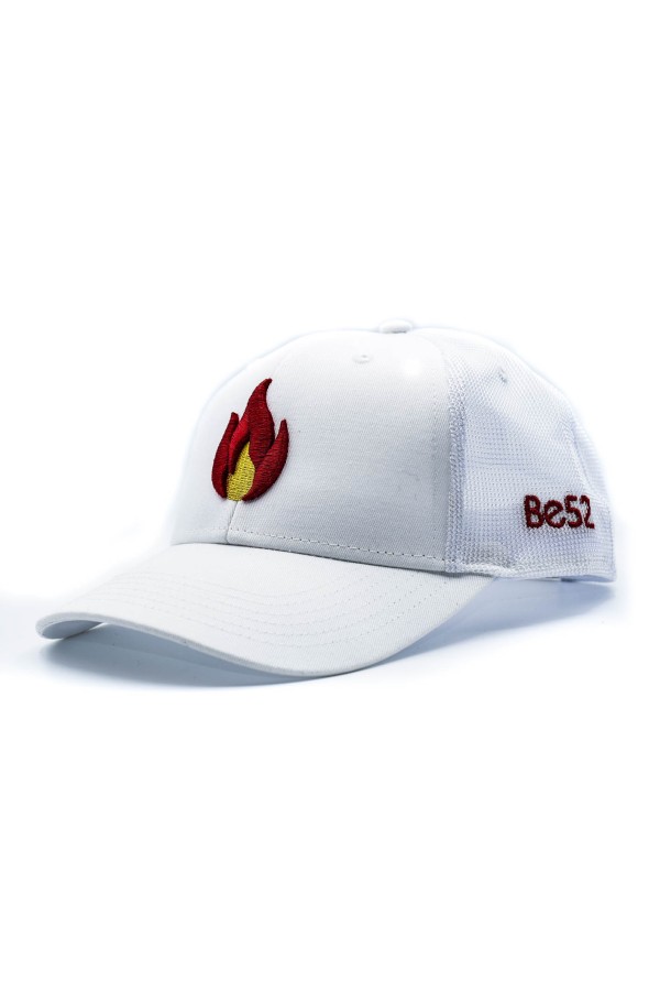 BE52 czapka Flame Cap White