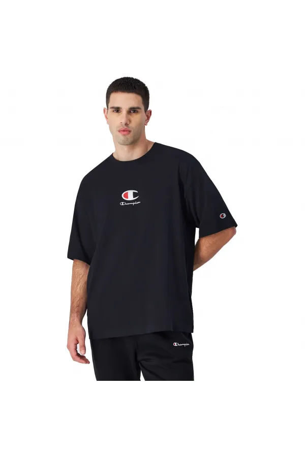 CHAMPION T-shirt Crewneck logo black