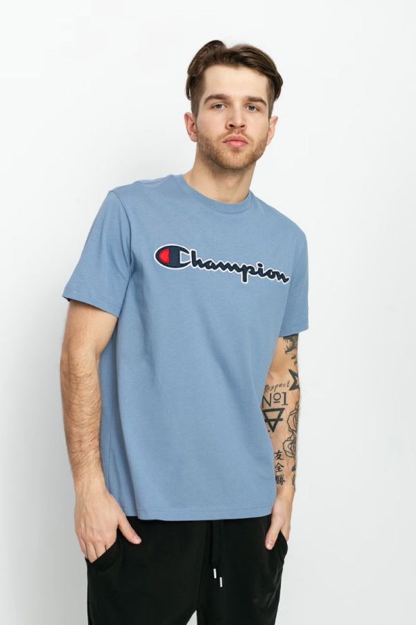 CHAMPION T-shirt Rochester Satin Script blue