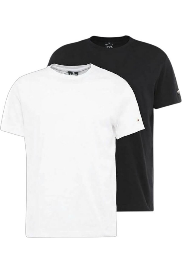 CHAMPION T-shirty Legacy Crew 2ks White/Black