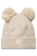 NEW ERA czapka zimova Knit Double Pom beige