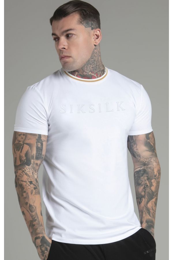 SIKSILK Logo T-shirt white