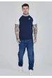 SIKSILK T-shirt Raglan Tee white/navy