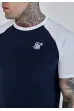 SIKSILK T-shirt Raglan Tee white/navy