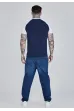 SIKSILK T-shirt Raglan Tee white/navy