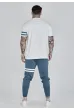 SIKSILK Stripe T-shirt white