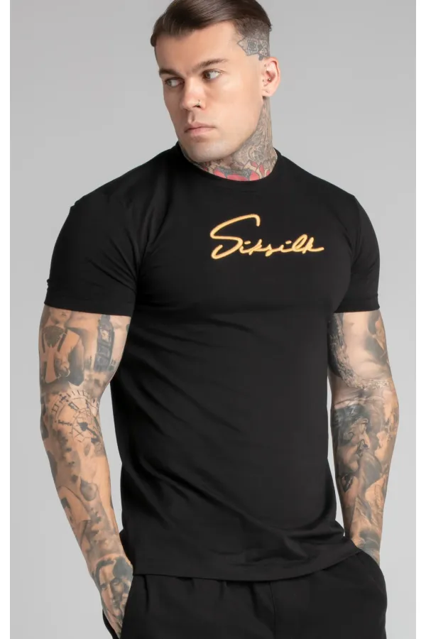 SIKSILK T-shirt Muscle Fit black