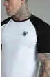 SIKSILK T-shirt Raglan Tee white/black