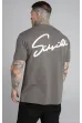 SIKSILK T-shirt Script Oversized brown