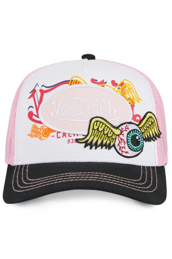 VON DUTCH czapka Pat Pin white/pink