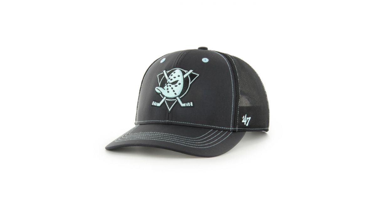 47 Brand Mesh Snapback Cap – XRAY Anaheim Ducks NHL Trucker Hat, Adjustable & Structured Crown