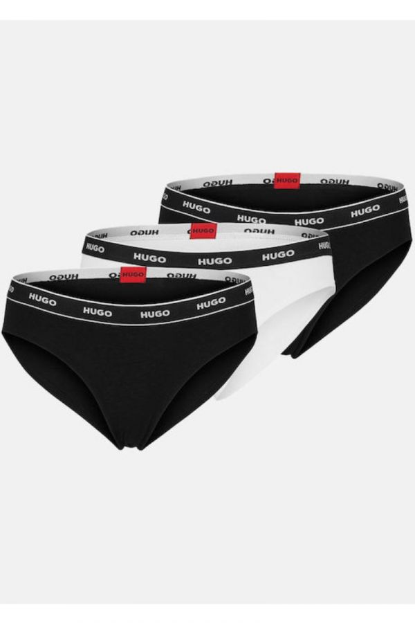 HUGO majtki 3-pack Brief Stripe black/white