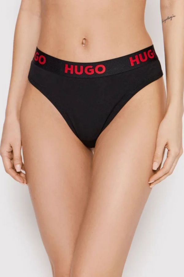 HUGO majtki Thong Sporty Red Label black