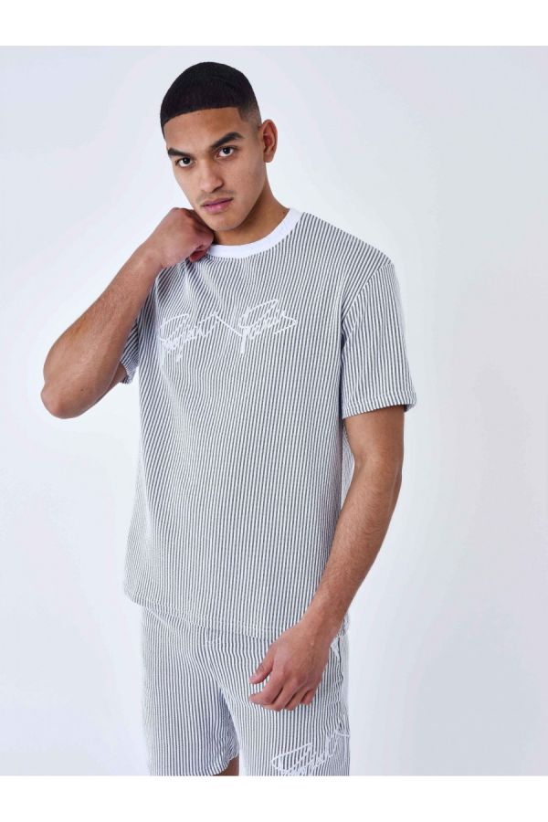 T-shirt PROJECT X PARIS Seersucker grey
